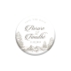 Magnet rond save the date mariage hivernal