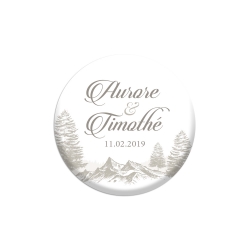 Magnet personnalisé cadeau d'invité mariage hivernal