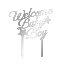 Cake topper welcome baby boy