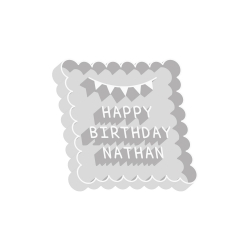 Emporte-pièce happy birthday fanions