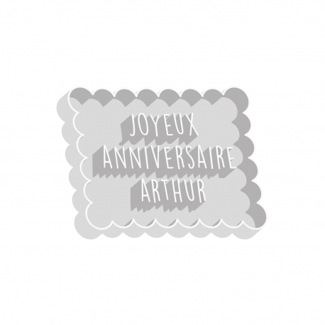 Emporte-pièce anniversaire personnalisé petit beurre 