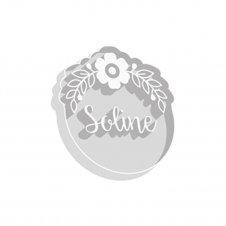 Emporte-pièce personnalisé champêtre prénom, baptême anniversaire