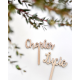 Cake topper personnalisé prénom en bois