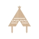 Cake topper en bois tipi anniversaire baptême indien bohème forêt