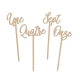 Numéros de table en bois style calligraphie en toutes lettres