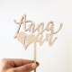 Cake topper en bois personnalisé enfant prénom et 1 an