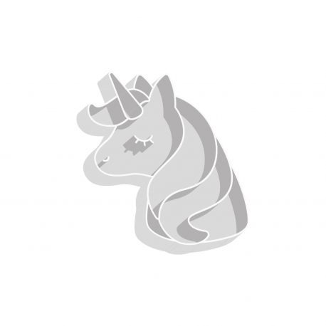 Emporte-pièce tête de licorne anniversaire