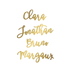 Marque-place personnalisé calligraphie en bois ou plexiglas