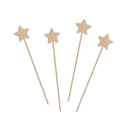 Lot de 4 cake toppers étoile pour décorer vos gâteaux