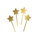 4 pics étoiles en plexiglas doré décoration gâteau