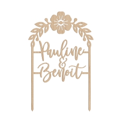 Cake topper arche florale