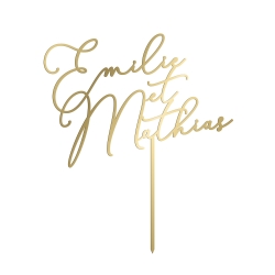 Cake topper écriture manuscrite
