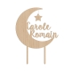 Cake topper mariage lune en bois