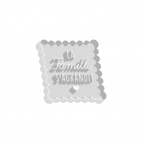 Emporte pièce pour sablés message annonce grossesse naissance