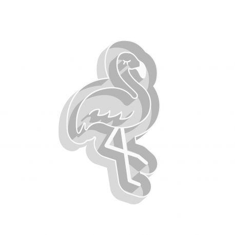 Emporte-pièce flamant rose anniversaire tropical