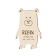 Faire-part naissance en bois ours, faire-part naissance original