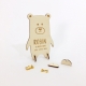 Faire-part naissance original en bois ours en kit