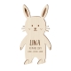 Faire-part naissance original en bois lapin