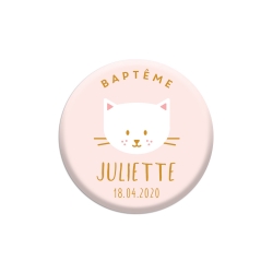 Cadeau d'invités baptême original magnet chat