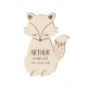 Faire-part naissance original renard en bois
