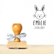 Tampon en bois naissance tête de lapin