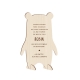 Faire-part naissance original en bois thème ourson