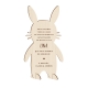 Faire-part naissance en bois forme lapin