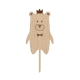 Cake topper en bois petit ours