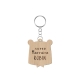 Porte-clé personnalisé tête d'ours super marraine