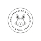 tampon rond en bois lapin anniversaire