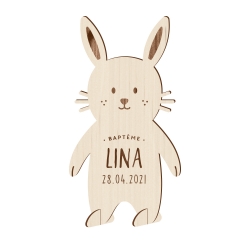 Faire-part baptême lapin