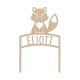 Cake topper personnalisé en bois renard