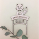 Cake topper personnalisé en bois renard