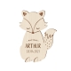 Faire-part baptême original renard en bois