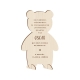 Faire-part en bois originale naissance panda