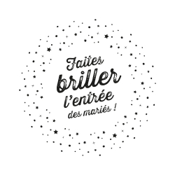 Tampon mariage faites briller l'entrée des mariés
