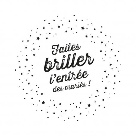 Tampon mariage faites briller l'entrée des mariés