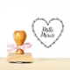 Tampon merci coeur en dentelle anniversaire
