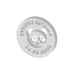 Emporte-pièce rond panda baptême