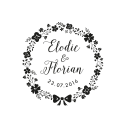 Tampon couronne de fleurs