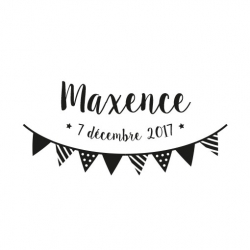 Tampon en bois fanions personnalisé