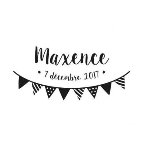 Tampon en bois fanions personnalisé