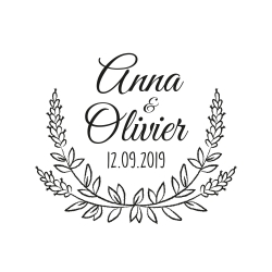 Tampon mariage avande thème provençal