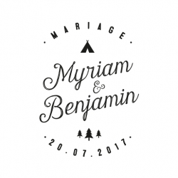 Tampon mariage thème hippie folk