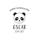 Tampon anniversaire tête de panda 2