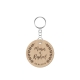 Porte-clé en bois personnalisé mariage champêtre fleuri