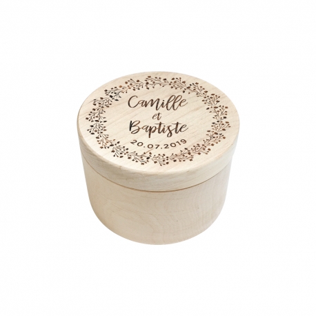 Boîte à alliances couronne de gypsophile