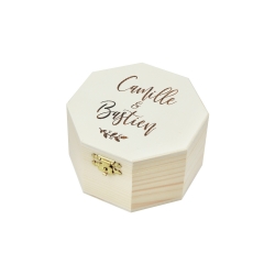 Boîte à alliances personnalisée modèle calligraphie moderne