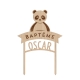 Cake topper baptême personnalisé prénom thème panda