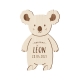 Faire-part baptême original en bois koala